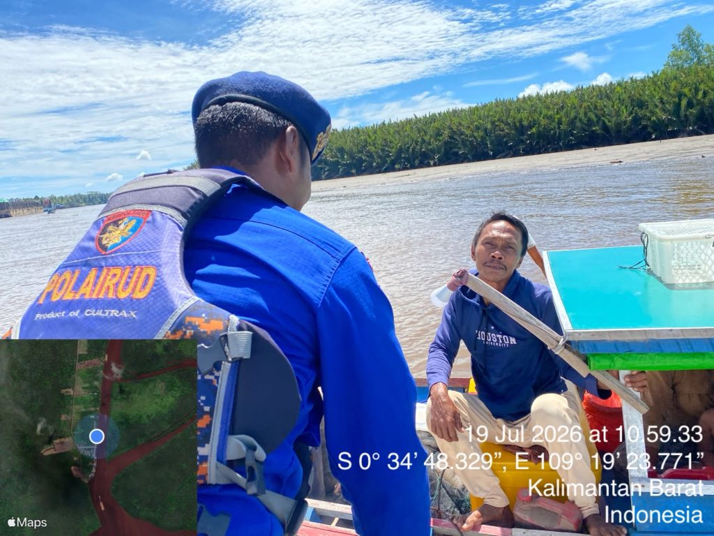JANGAN MELAKUKAN AKTIFITAS ILEGAL ANGGOTA KP. VI-2002 MUARA KUBU SAMPAIKAN HIMBAUAN KEPADA NELAYAN/PEMANCING