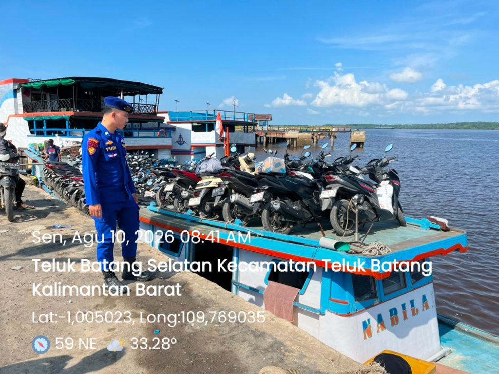 KP.VI-10-09 WILAYAH TELUK BATANG LAKSANAKAN PAMWAS DI DERMAGA MOTOR AIR