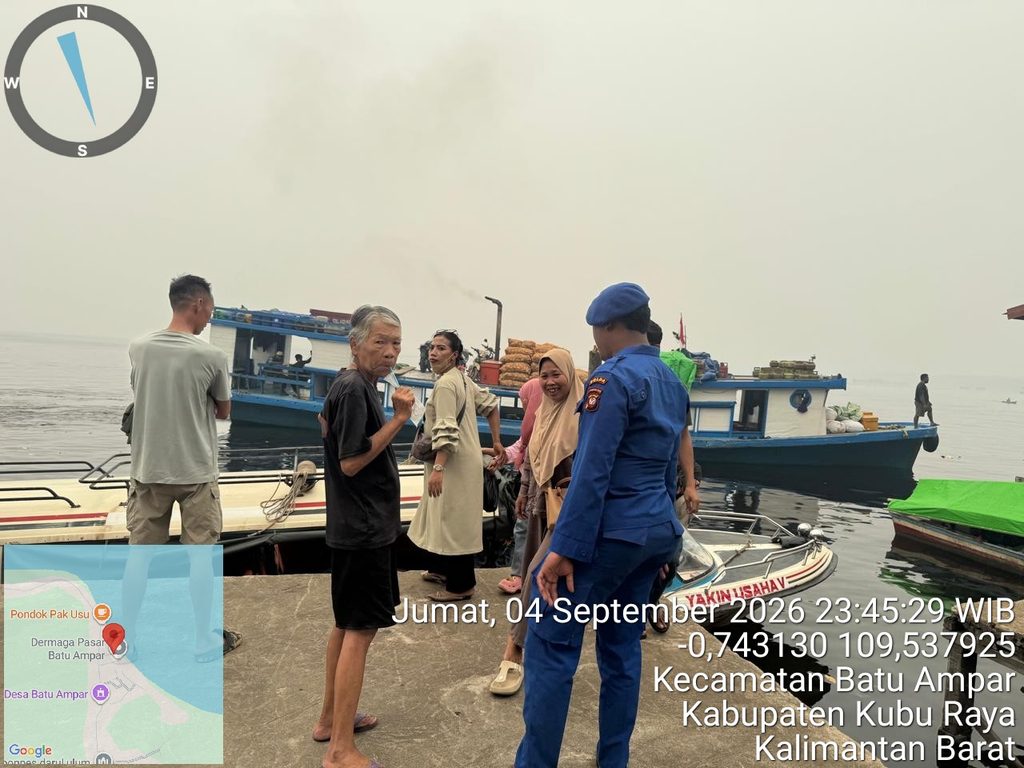 PERSONIL KP VI.10-08 BATU AMPAR LAKSANAKAN PAMWAS KAPAL PENUMPANG DI PELABUHAN BATU AMPAR