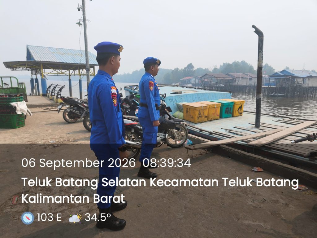 KP.VI-10-09 WILAYAH TELUK BATANG LAKSANAKAN PAMWAS DI DERMAGA MOTOR AIR
