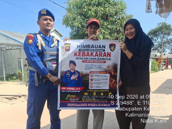 ANGGOTA KP. VI-1015 NATAI KUINI LAKSANAKAN GIAT HIMBAUAN UPAYA PENCEGAHAN KARHUTLA DI MUSIM KEMARAU
