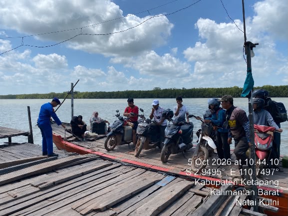 KP.VI-10-15 WILAYAH NATAI KUINI MELAKSANAKAN PAMWAS DI DERMAGA PENYEBRANGAN NATAI KUINI