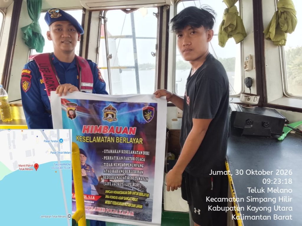 ANGGOTA KP.VI-1010 TELUK MELANO BERIKAN HIMBAHUAN KEPADA ABK KAPAL DI PERAIRAN TELUK MELANO